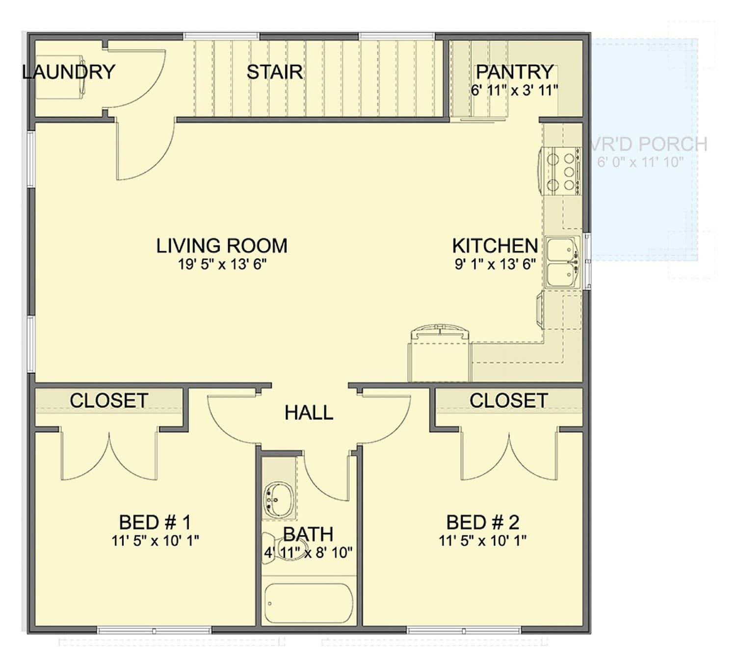Ossipee upper level floor plan