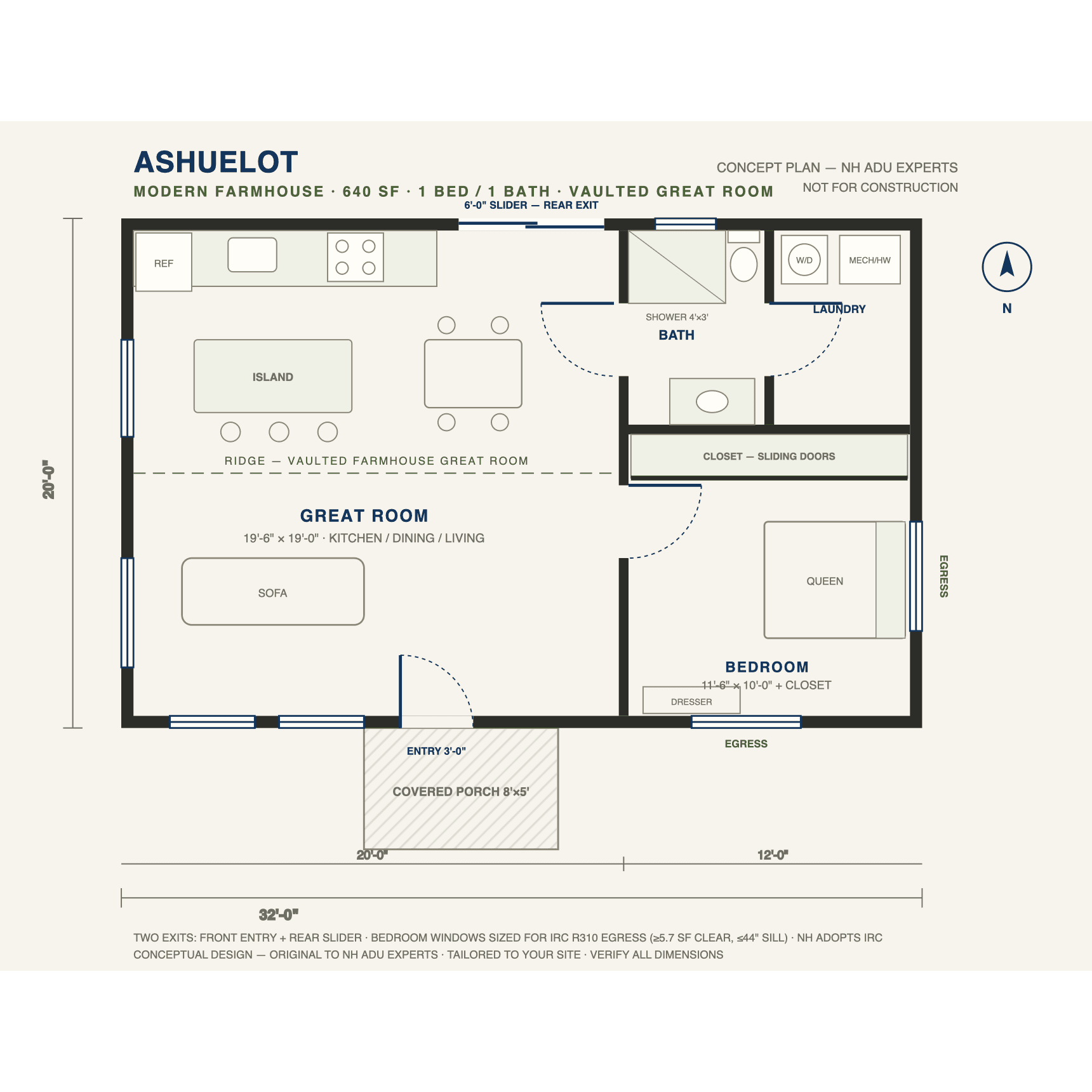 Ashuelot concept floor plan — 640 sf