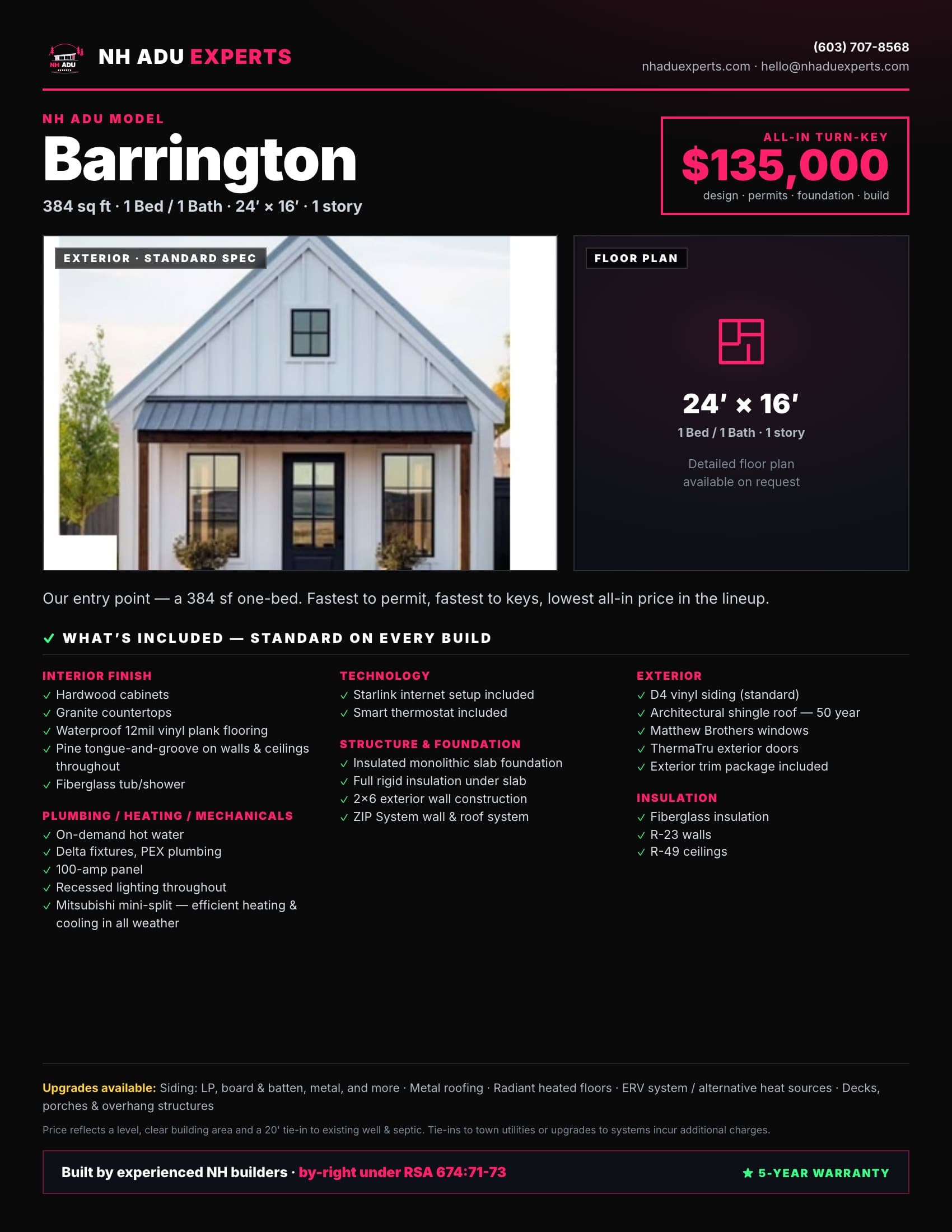 Barrington marketing flyer