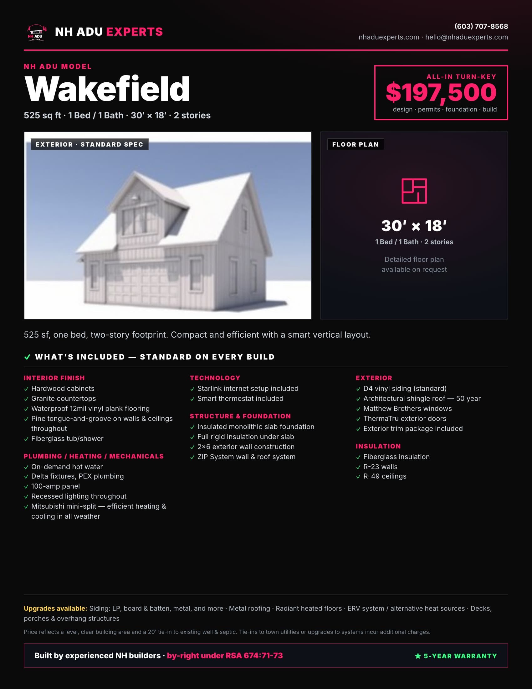 Wakefield marketing flyer